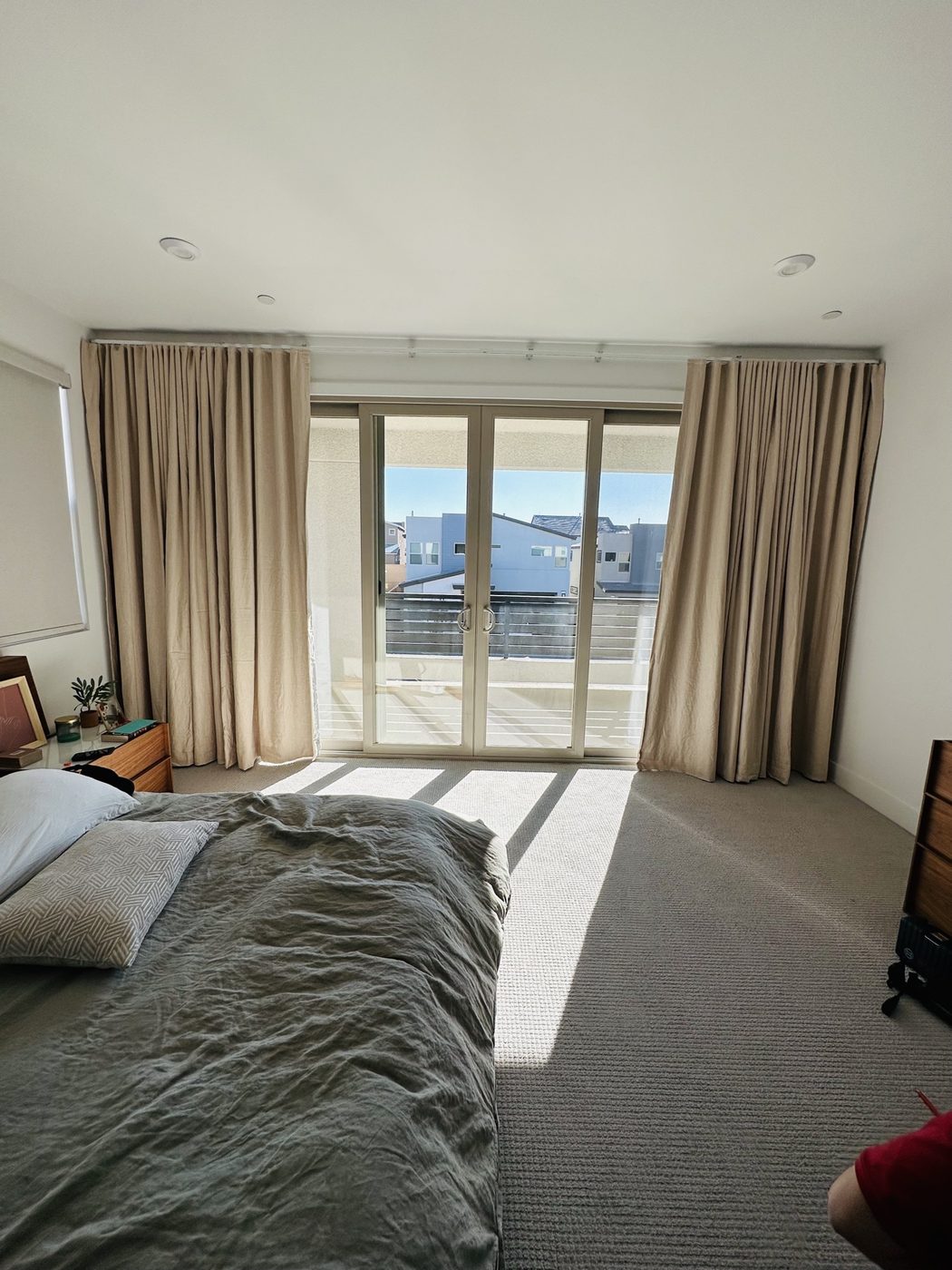 Bedroom curtains hung level by Level Up handyman